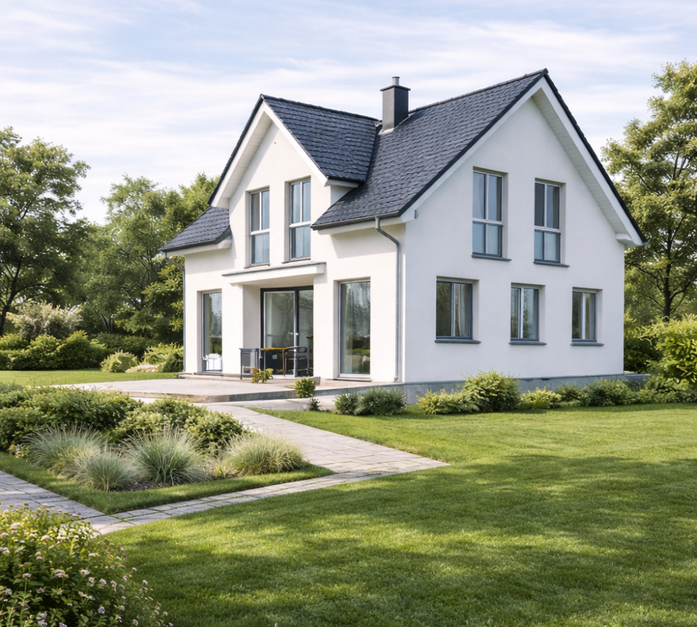 Modernes Einfamilienhaus als Beispiel für Immobilienbewertung in Nordhessen