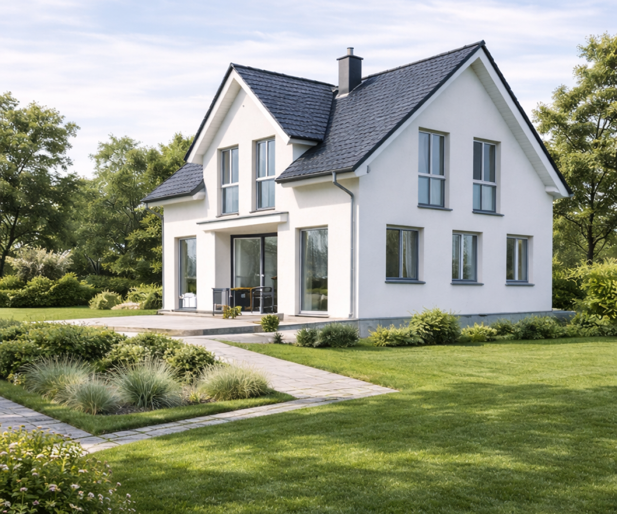 Modernes Einfamilienhaus als Beispiel für Immobilienbewertung in Nordhessen